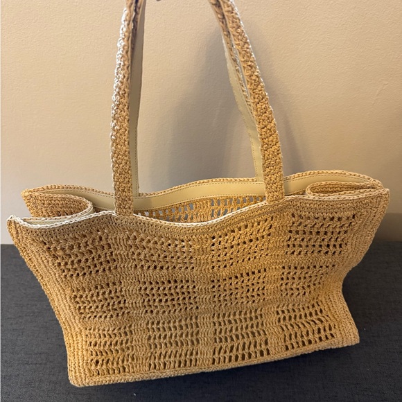 Tory Burch Tan Woven Tote Bag - Picture 3 of 11